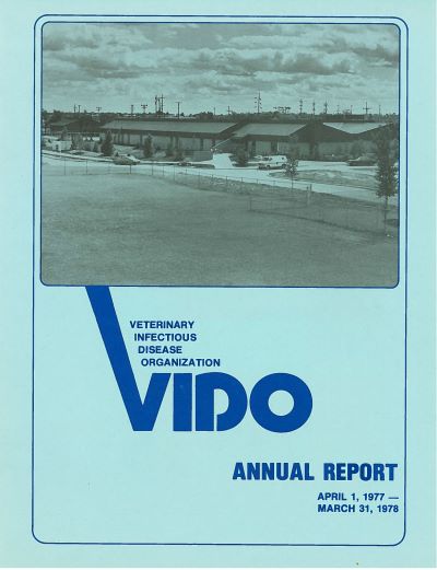 VIDO's annual report cover 1977-1978