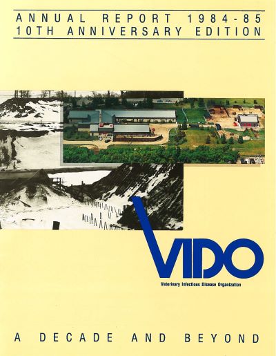 VIDO's annual report cover 1984-1985