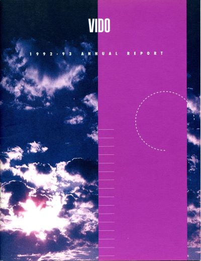 VIDO's annual report cover 1992-1993