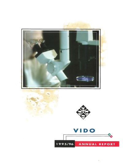 VIDO's annual report cover 1995-1996