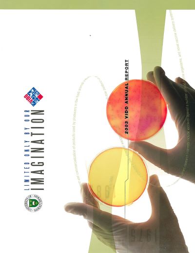 VIDO's annual report cover 2002-2003